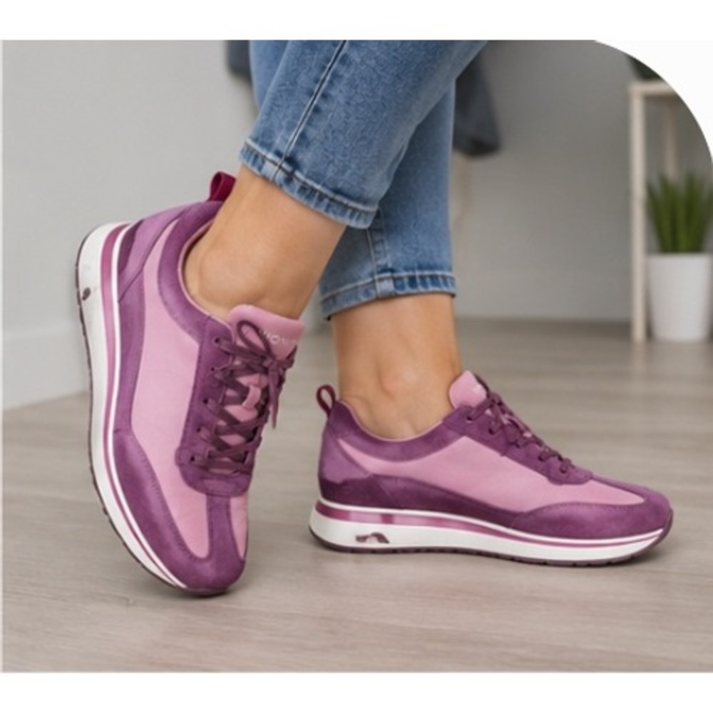 Vionic Breilyn Sneakers Womens 8 Pink Purple Suede Walking Shoes Comfort Arch